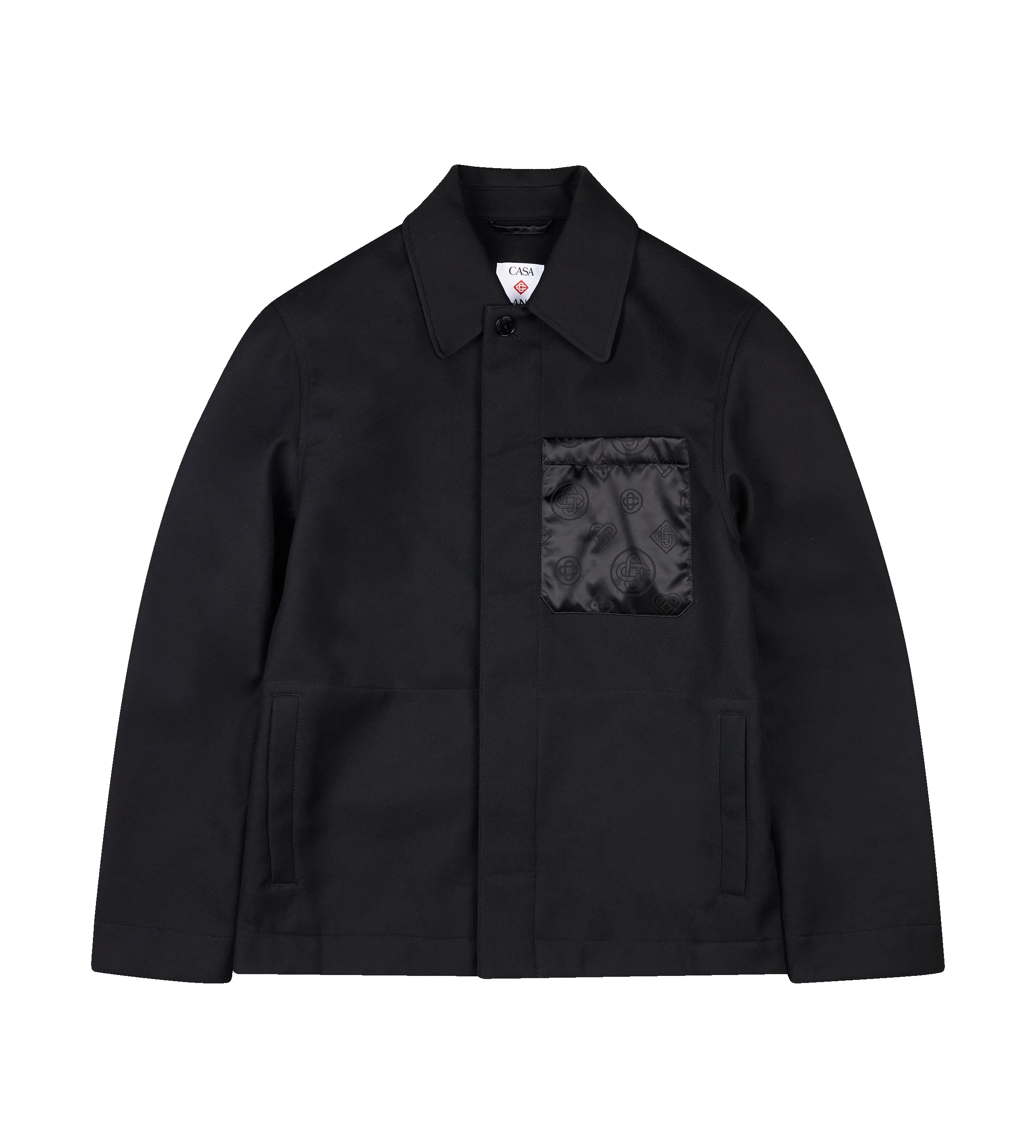 Casablanca Wool Workwear Jacket in Black sold by FOUR Amsterdam