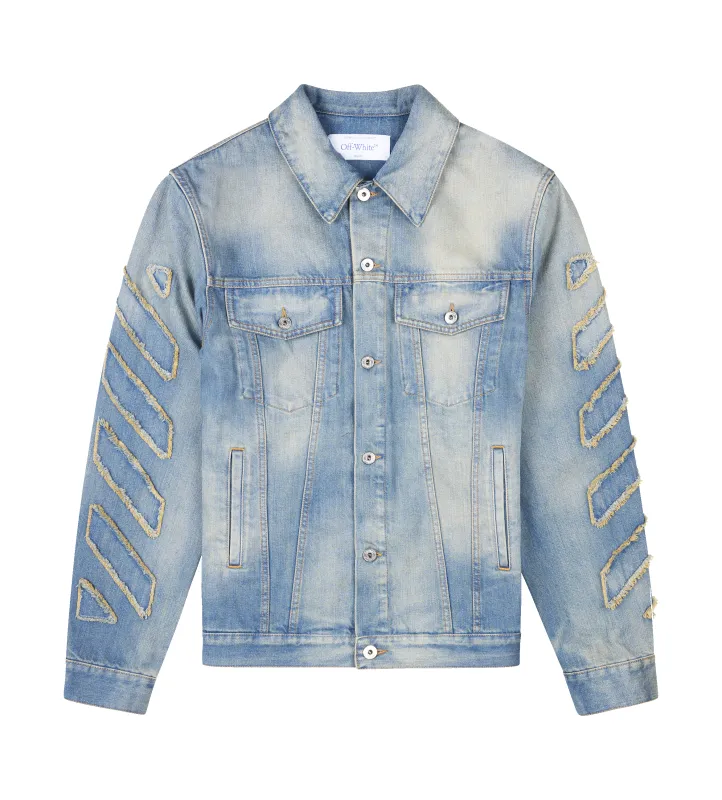Off-White Denim Jacket in Light Blue sold by FOUR Amsterdam