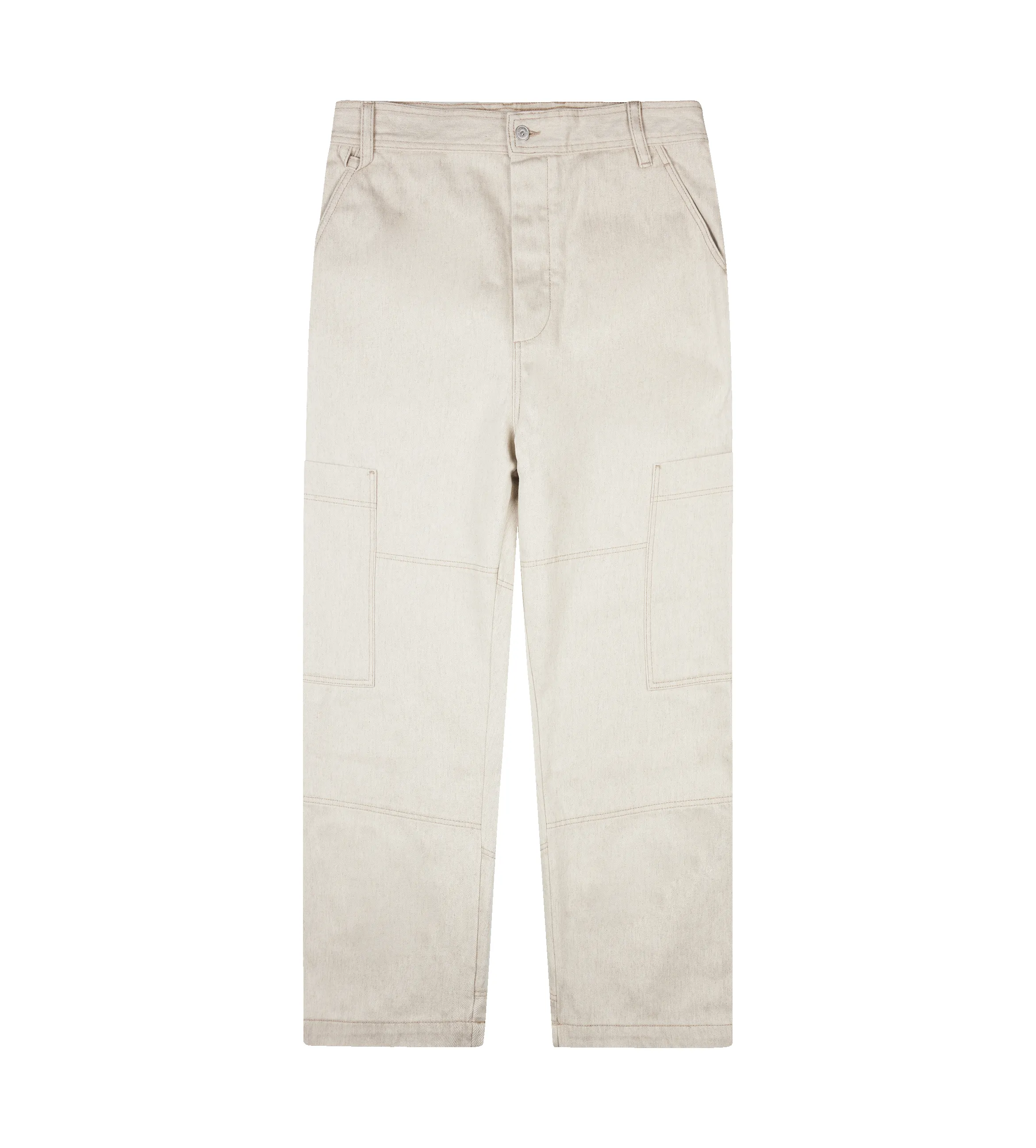 Jacquemus The Carré de-Nîmes Denim Cargo Pants in Light Beige sold by FOUR Amsterdam