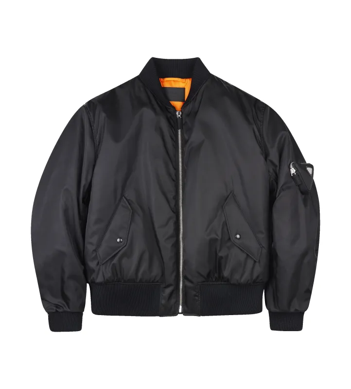 Prada Re-Nylon Bomber Jacket in Black sold by FOUR Amsterdam