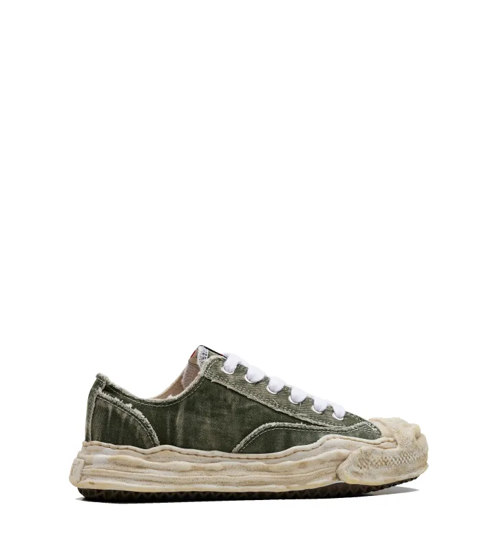 Maison Mihara Yasuhiro HANK OG Sole Bleach-Wash Denim Canvas Low-Top Sneaker in Gray sold by FOUR Amsterdam
