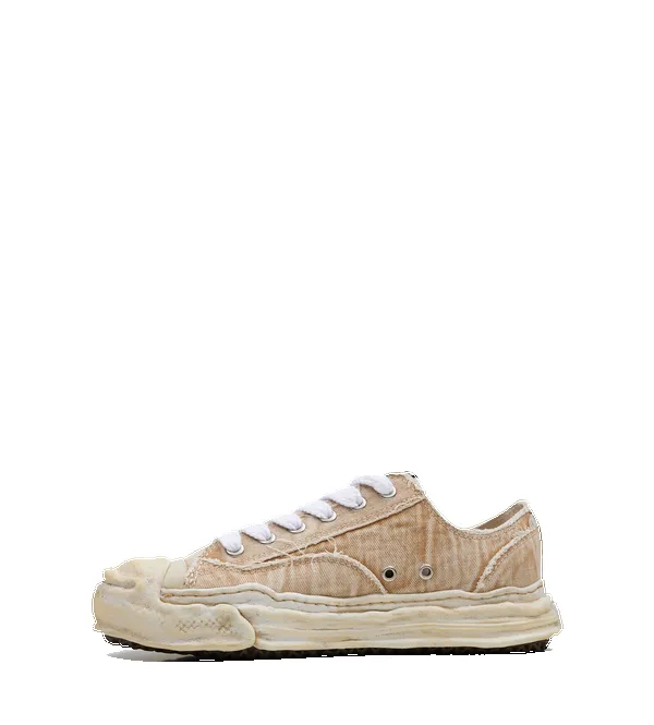HANK OG Sole Bleach-Wash Denim Canvas Low-Top Sneaker in Beige sold by FOUR Amsterdam product image thumbnail 3