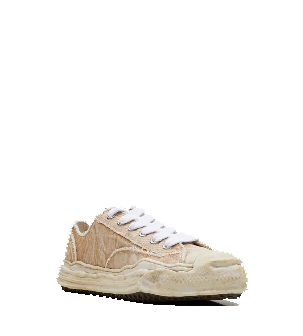 HANK OG Sole Bleach-Wash Denim Canvas Low-Top Sneaker in Beige sold by FOUR Amsterdam product image thumbnail 2