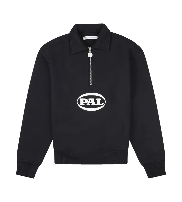 Pal Sporting Goods Alpino Half Zip Sweatshirt in Caviar sold by FOUR Amsterdam