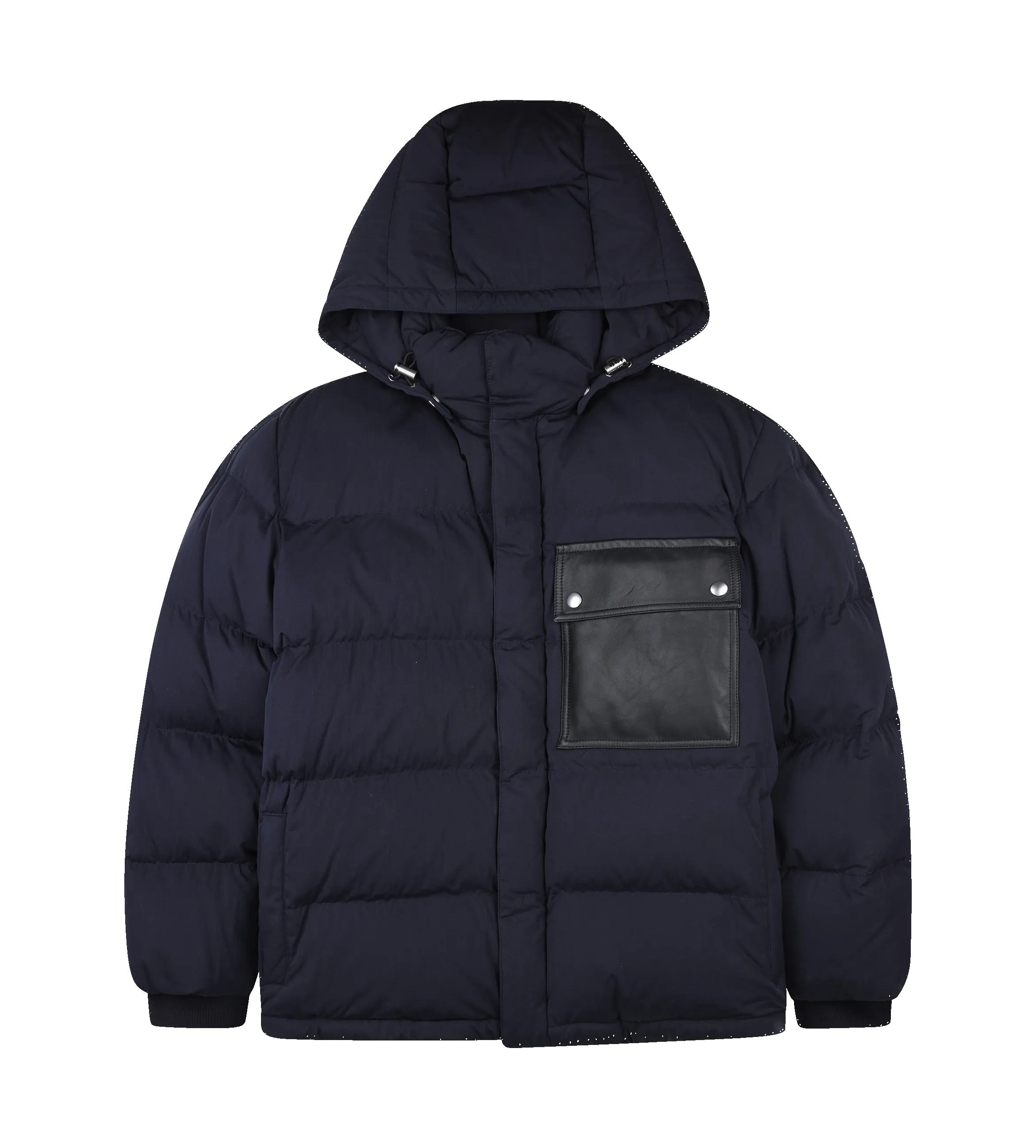 Bottega Veneta Tech Cotton Padded Jacket in Navy Blue sold by FOUR Amsterdam