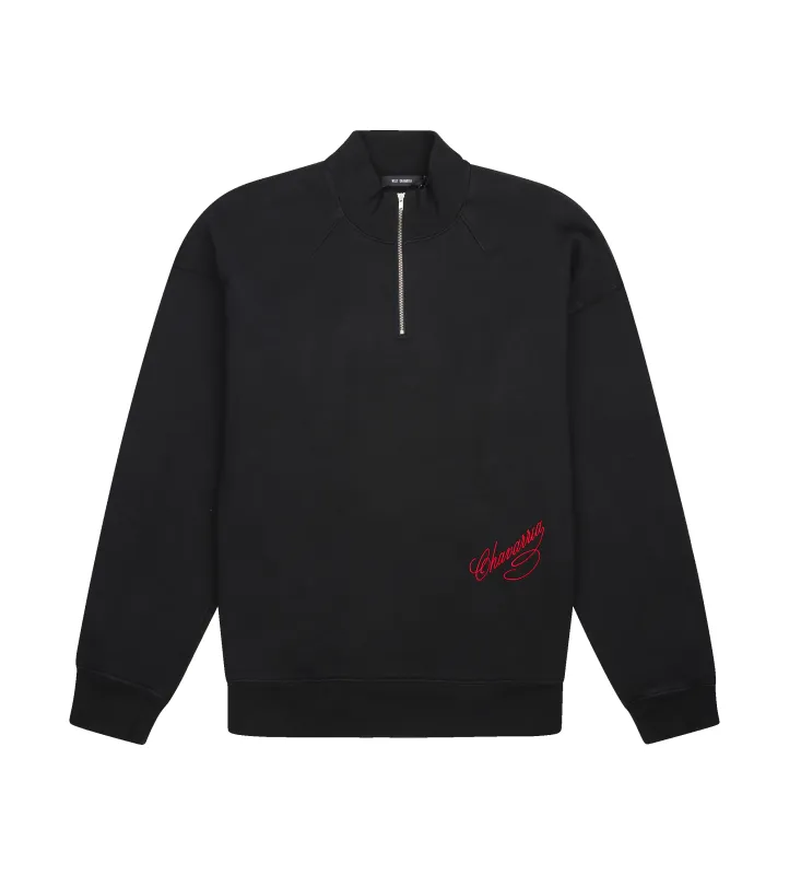 Willy Chavarria Bravo Quarter Zip in Black sold by FOUR Amsterdam