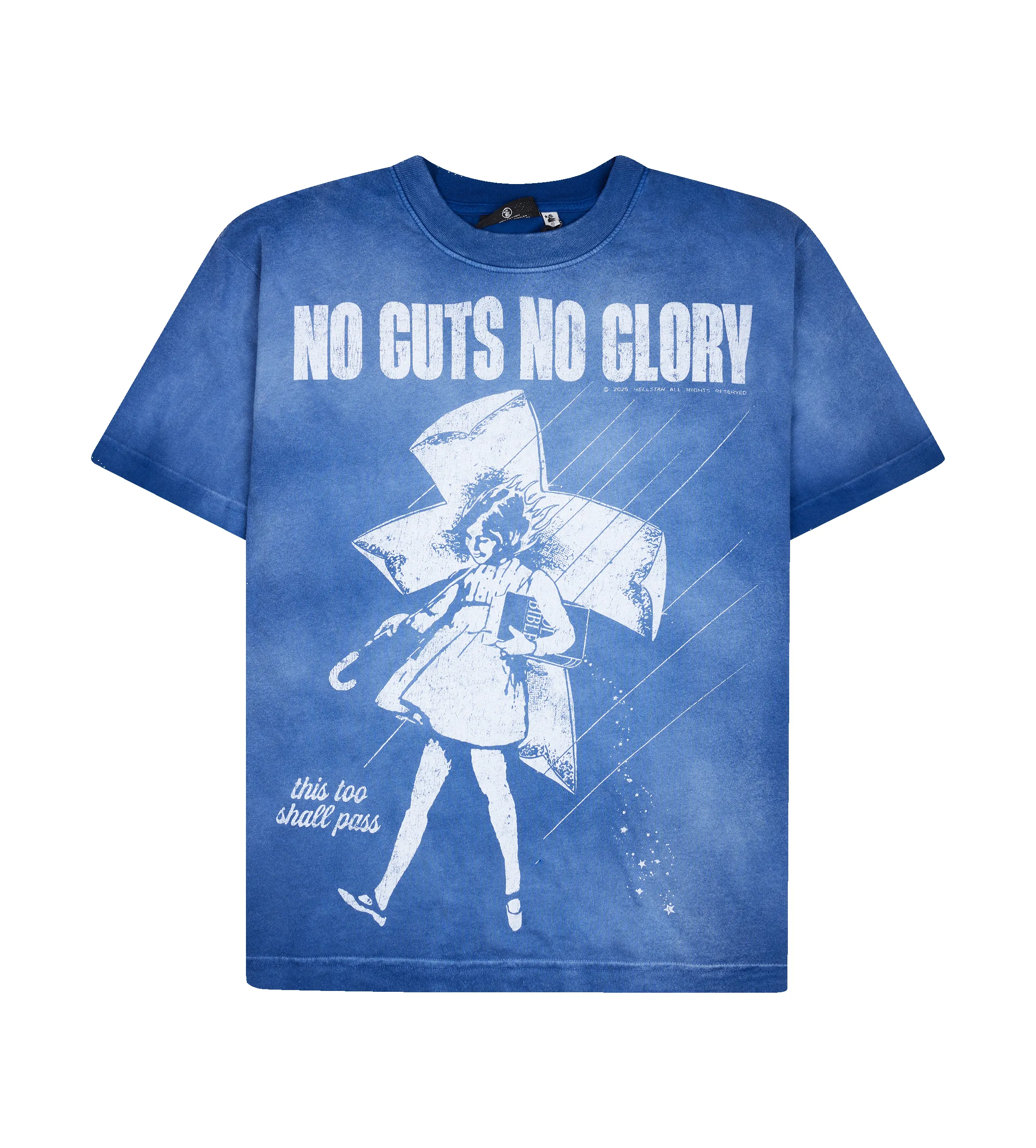 Hellstar Carry Your Cross T-Shirt in Navy sold by FOUR Amsterdam