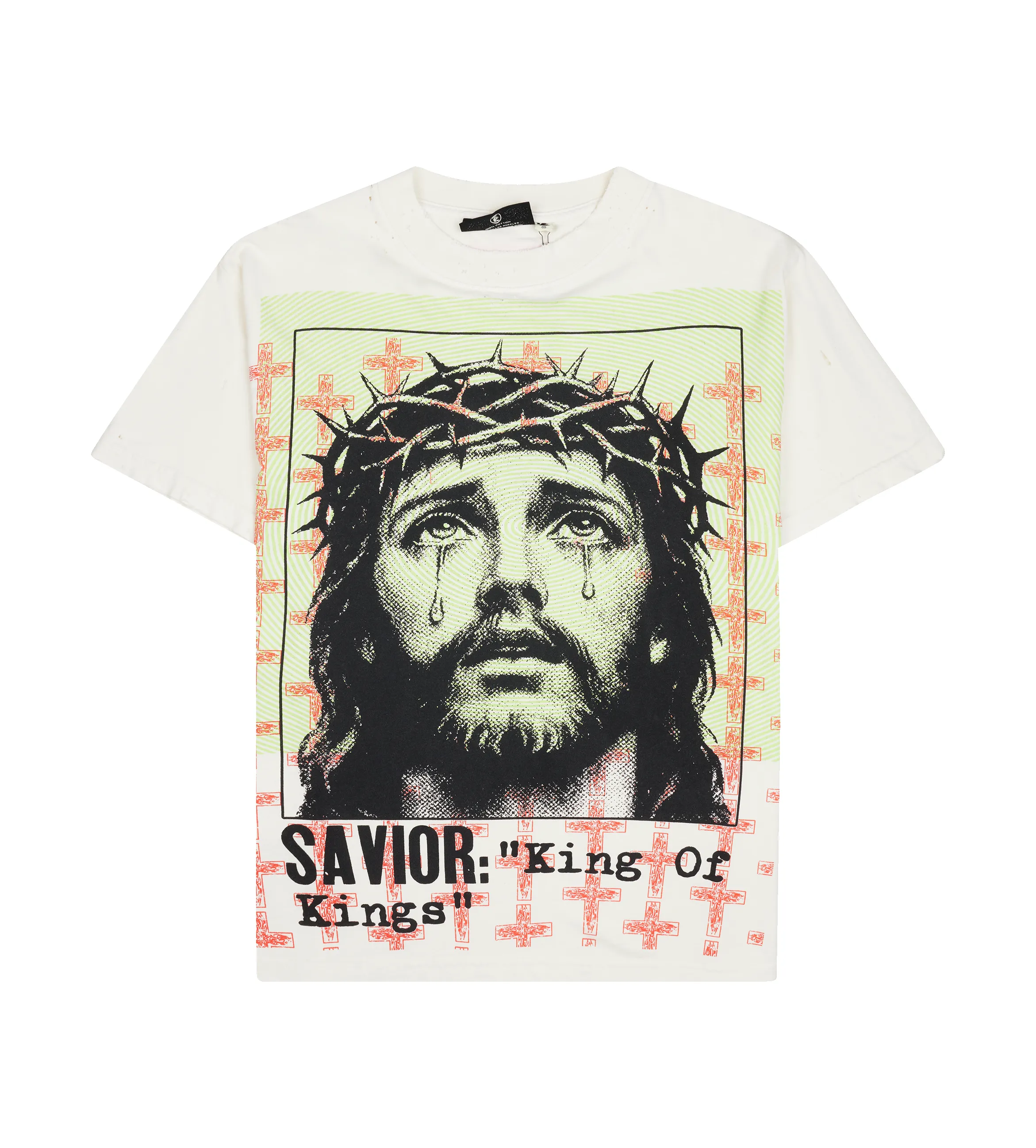 Hellstar Jesus T-Shirt in White sold by FOUR Amsterdam