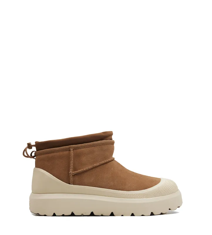 UGG Classic Ultra Mini Weather Hybrid Boots in Chestnut sold by FOUR Amsterdam