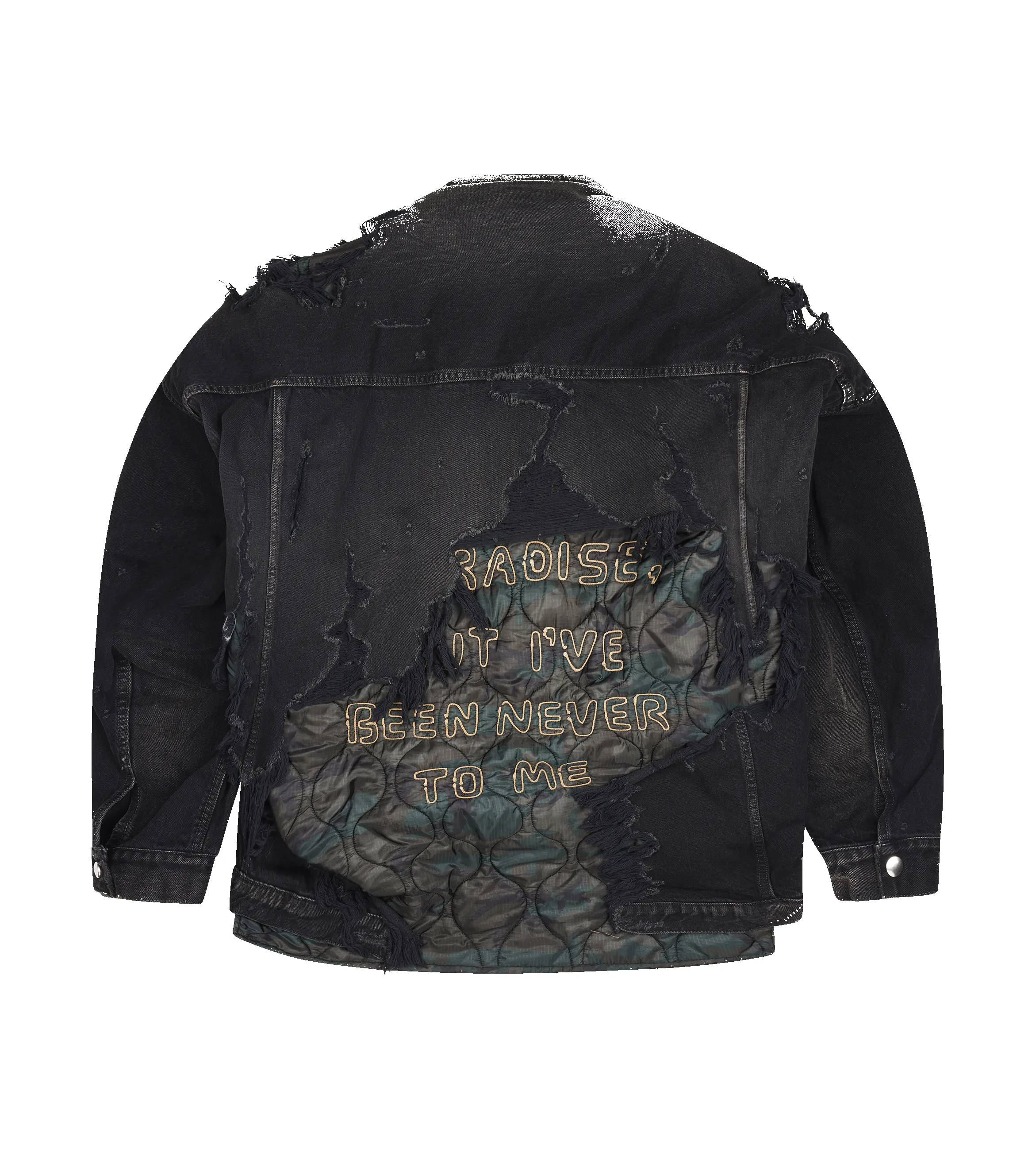 Maison Mihara Yasuhiro Military Layered Denim Jacket in Black sold by FOUR Amsterdam product image thumbnail 2