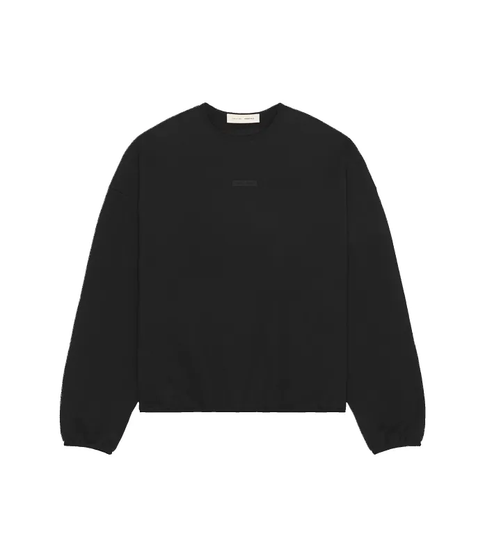 Fear of God Essentials Modern Fit Fleece Crewneck in Jet Black sold by FOUR Amsterdam