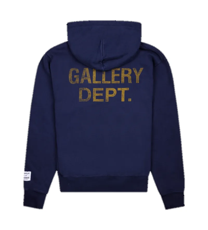 Gallery Dept. GD Paint Logo Hoodie in Vintage Navy sold by FOUR Amsterdam product image thumbnail 2