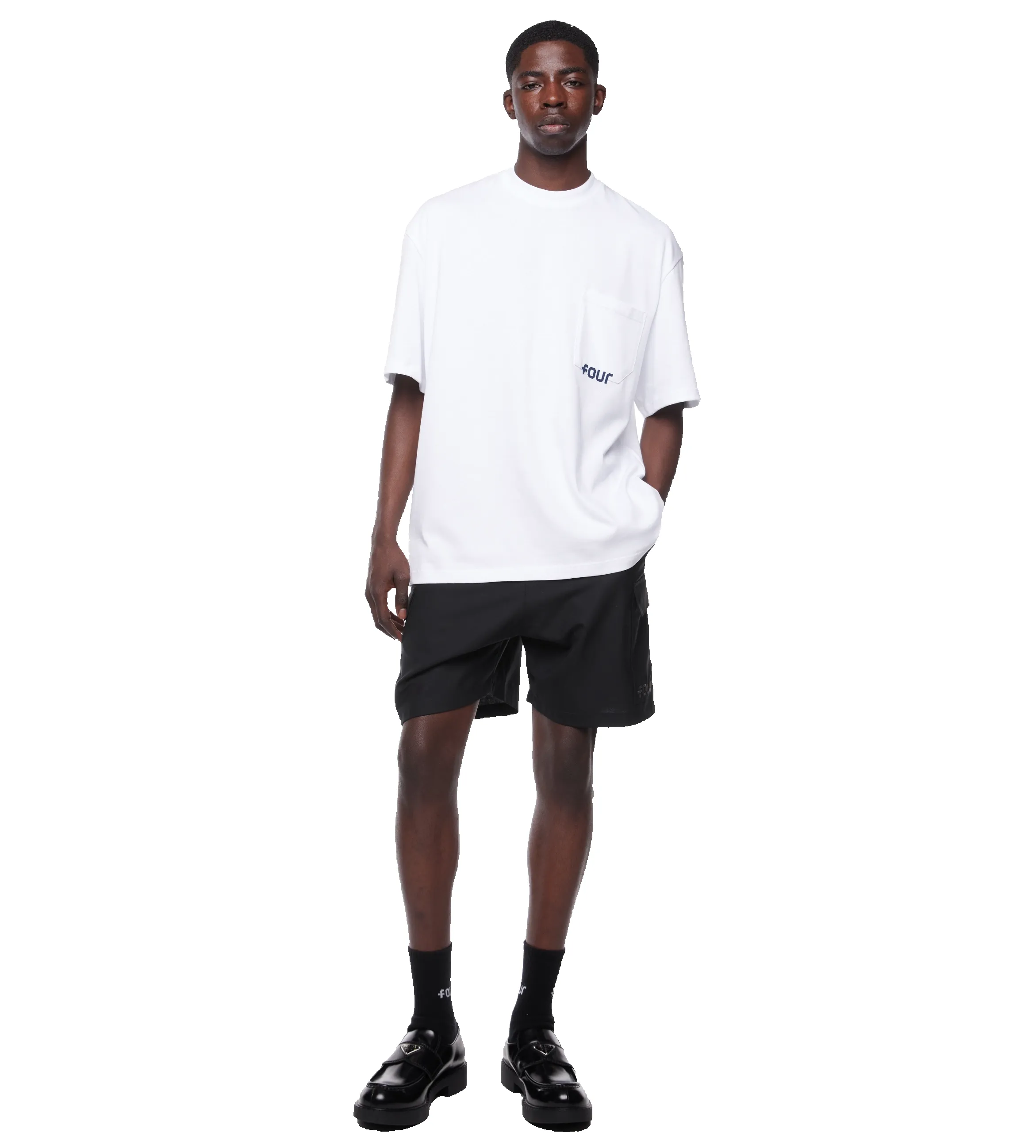 Logo Pocket Tee White sold by FOUR Amsterdam product image thumbnail 3
