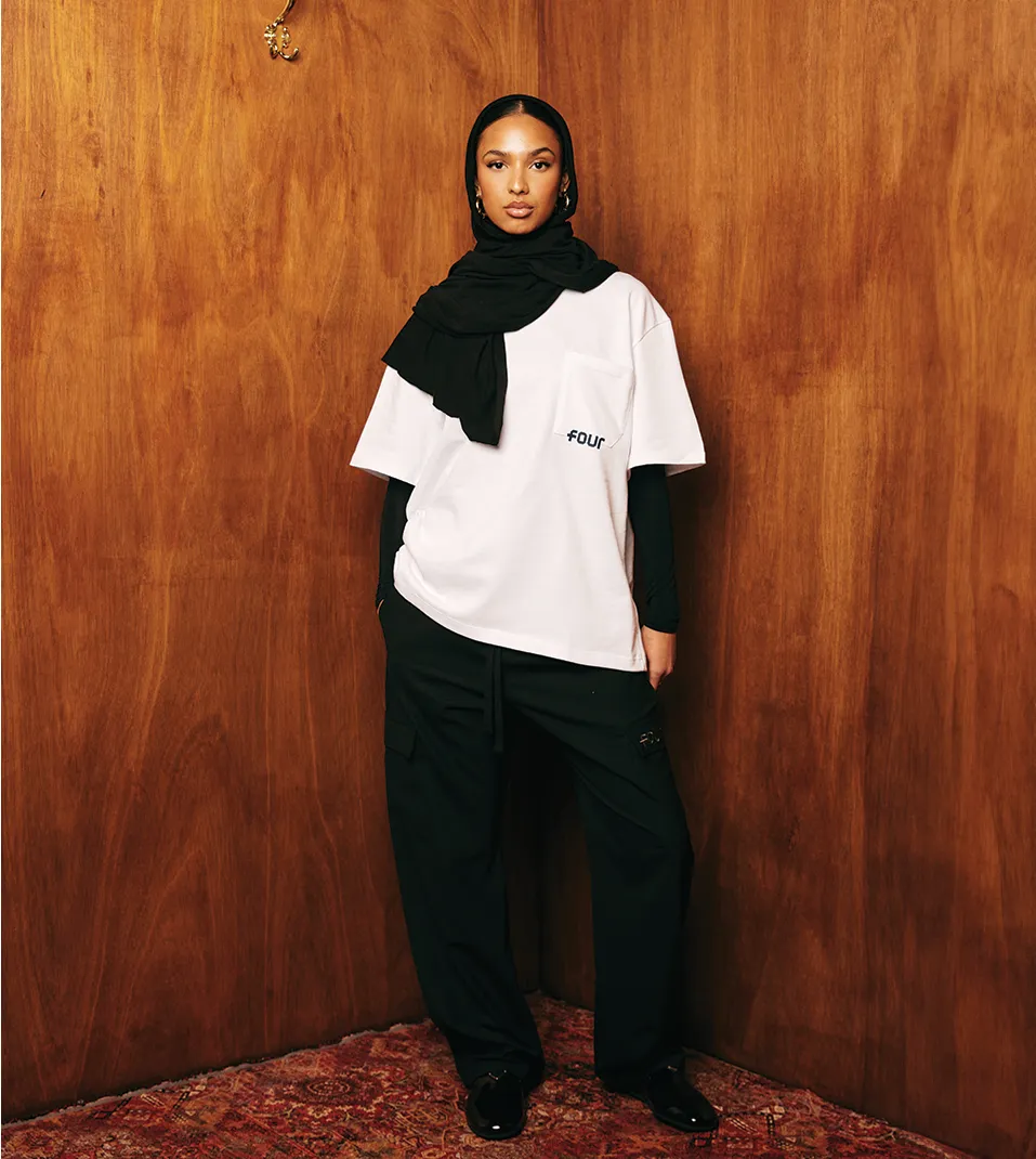 Logo Pocket Tee White sold by FOUR Amsterdam product image thumbnail 2