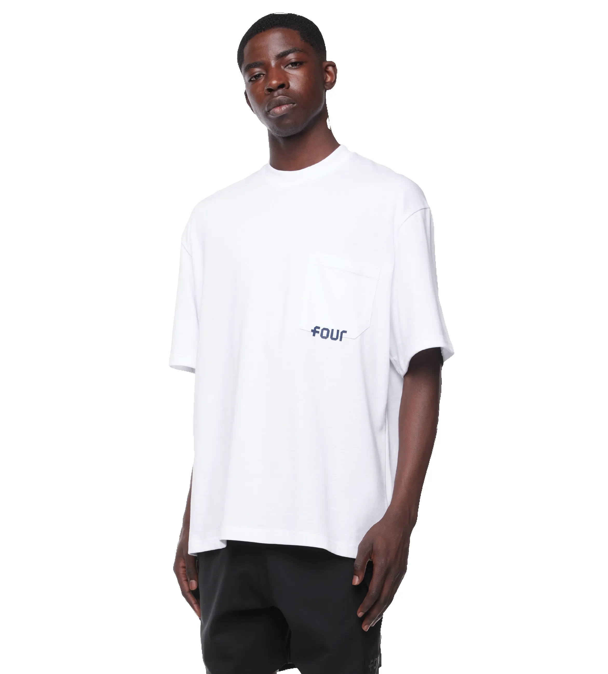 Logo Pocket Tee White sold by FOUR Amsterdam product image thumbnail 5