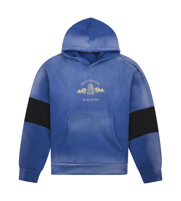 Willy Chavarria Casa De Chavarria Hoodie in Prussian Blue sold by FOUR Amsterdam