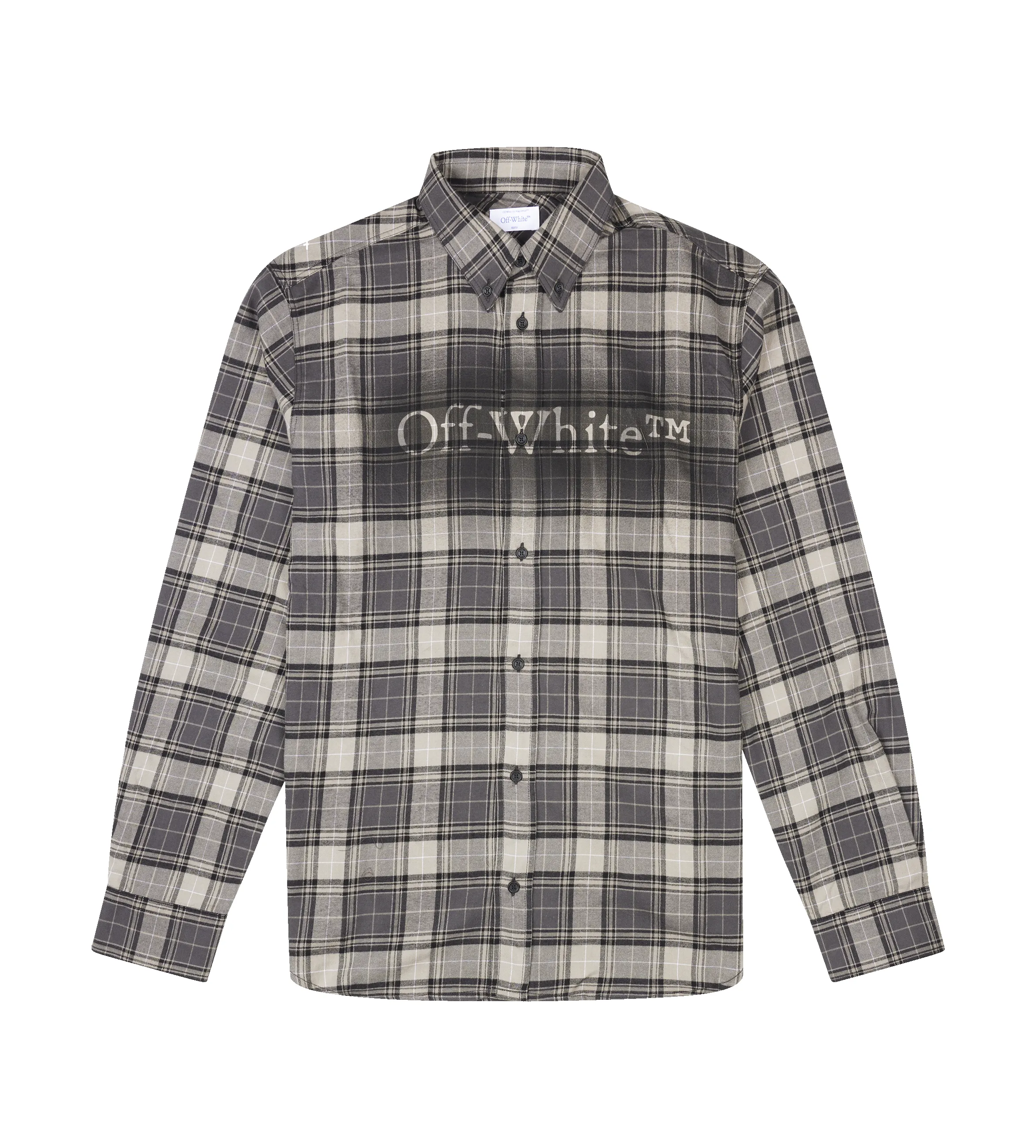 Off-White Plaid Long Sleeve Shirt in Grey sold by FOUR Amsterdam