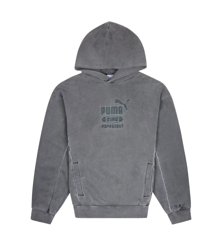 Represent X Puma Hoodie in Flat Dark Gray sold by FOUR Amsterdam