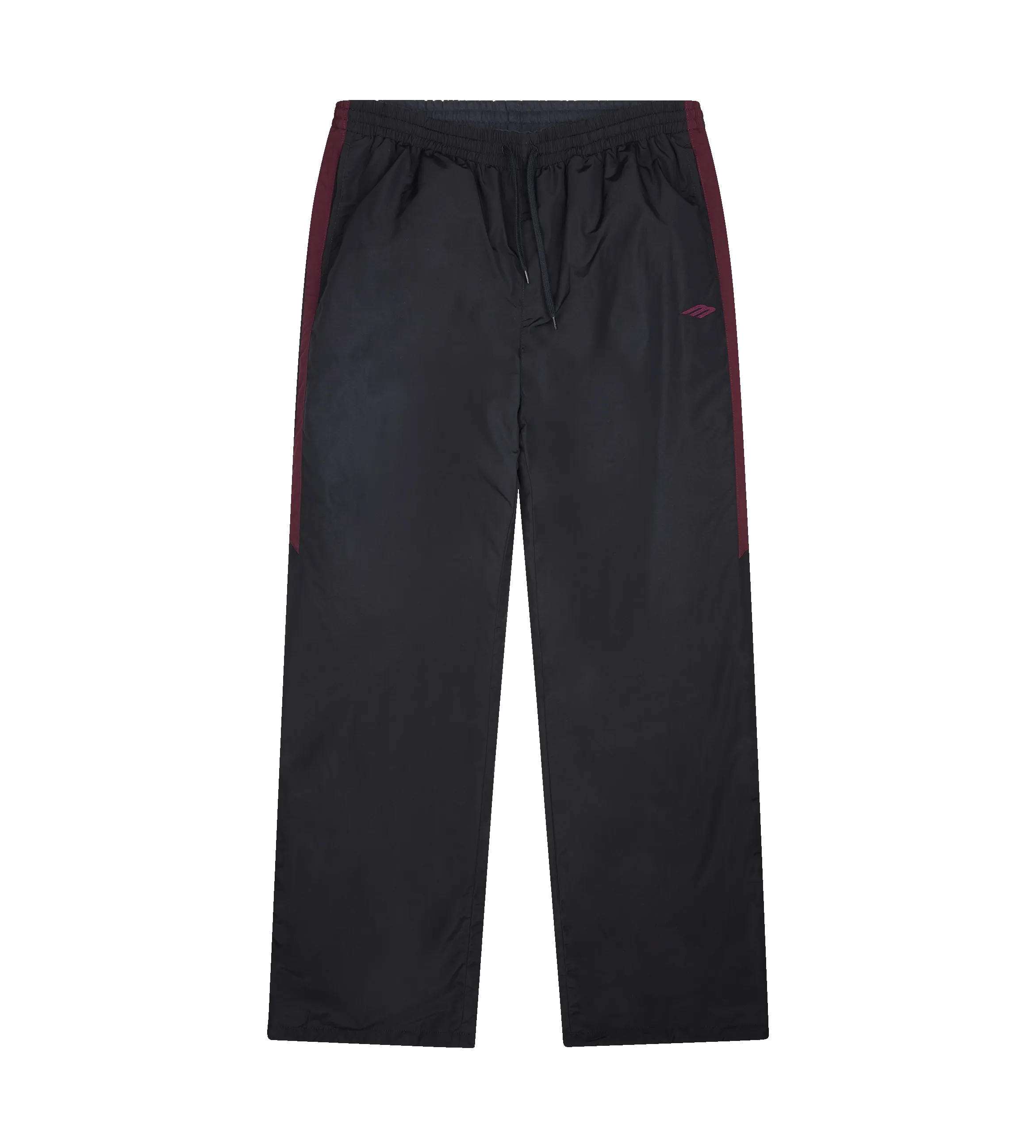 Balenciaga Reversible Techno Cotton Poplin Track Pants in Black/Bordeaux sold by FOUR Amsterdam