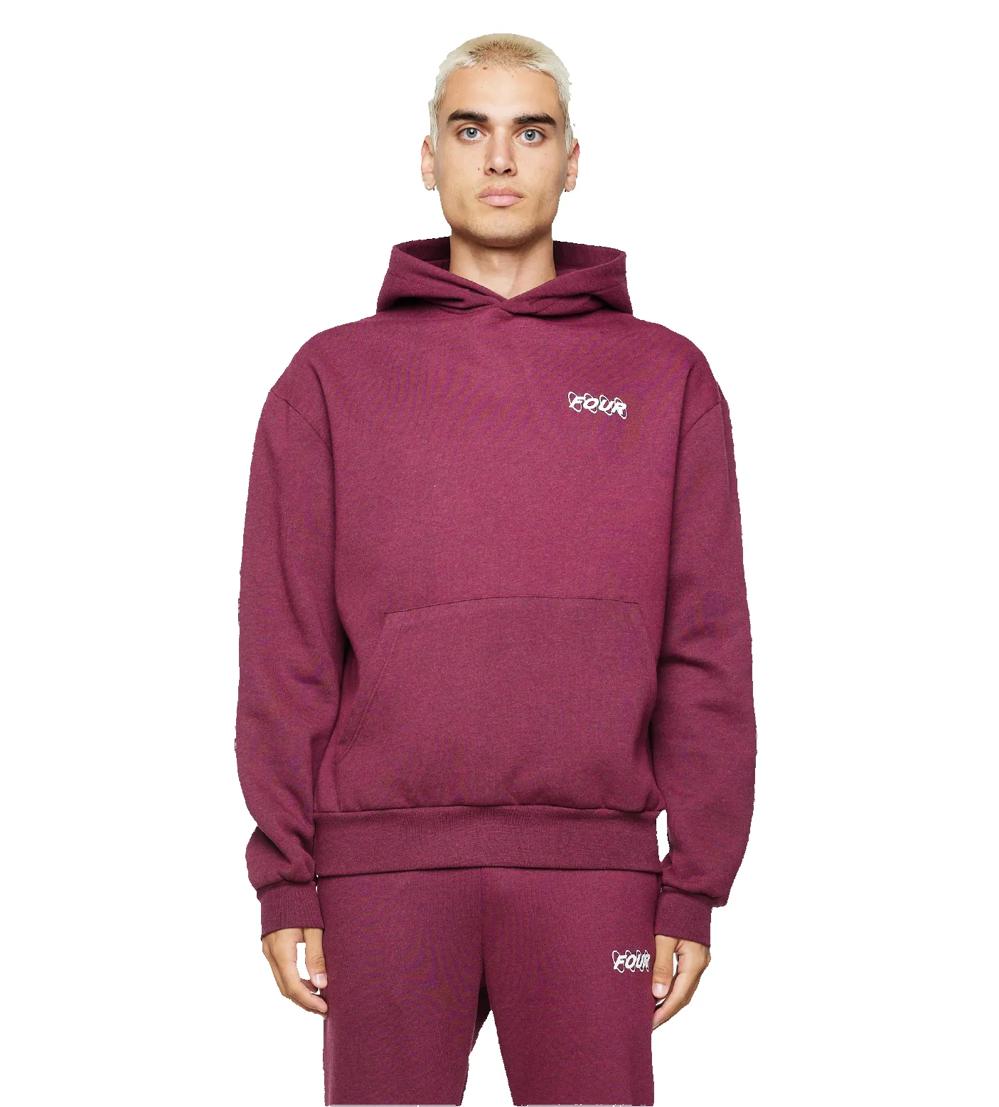 Circles Logo Hoodie Red Melange sold by FOUR Amsterdam product image thumbnail 2