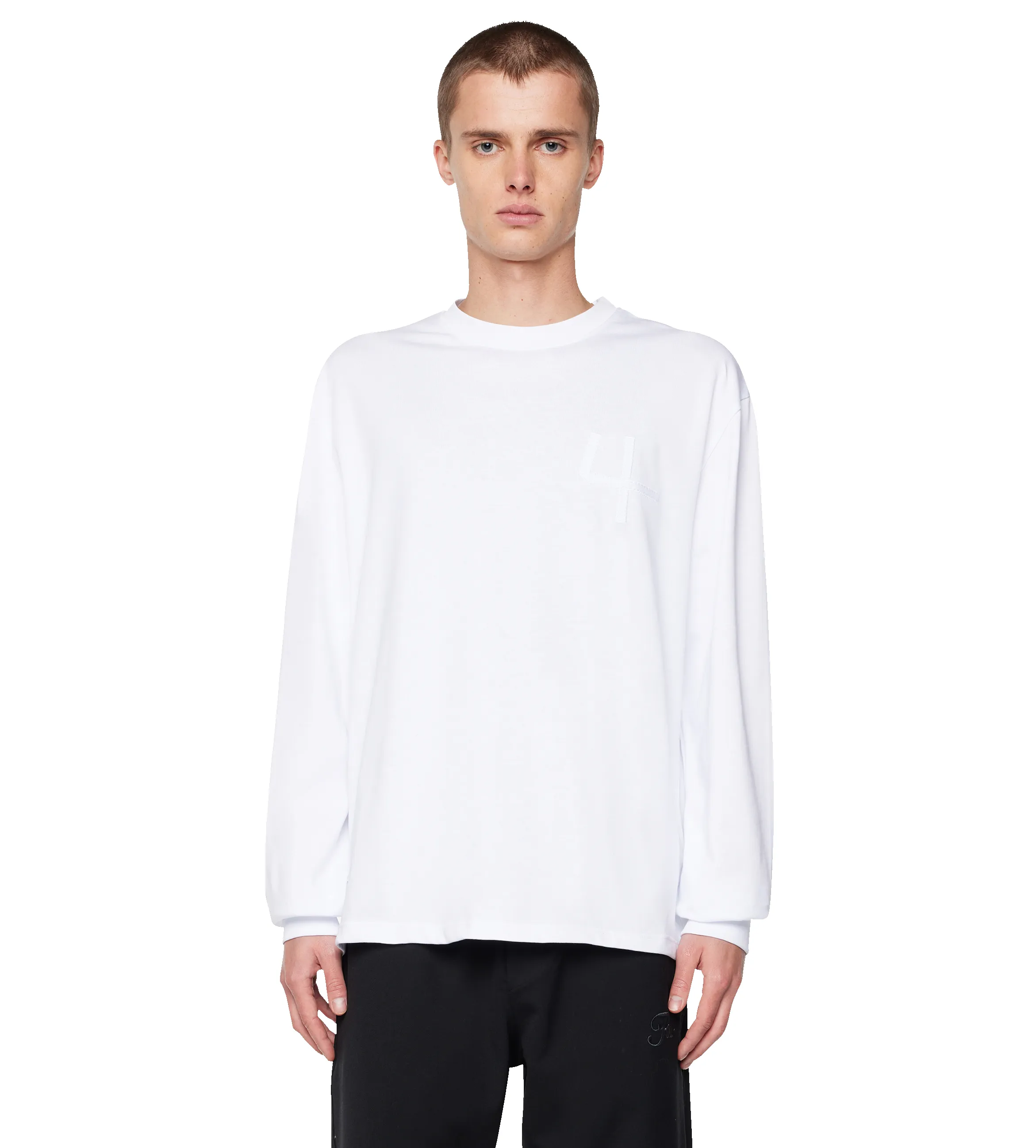 Beltloop Longsleeve White sold by FOUR Amsterdam