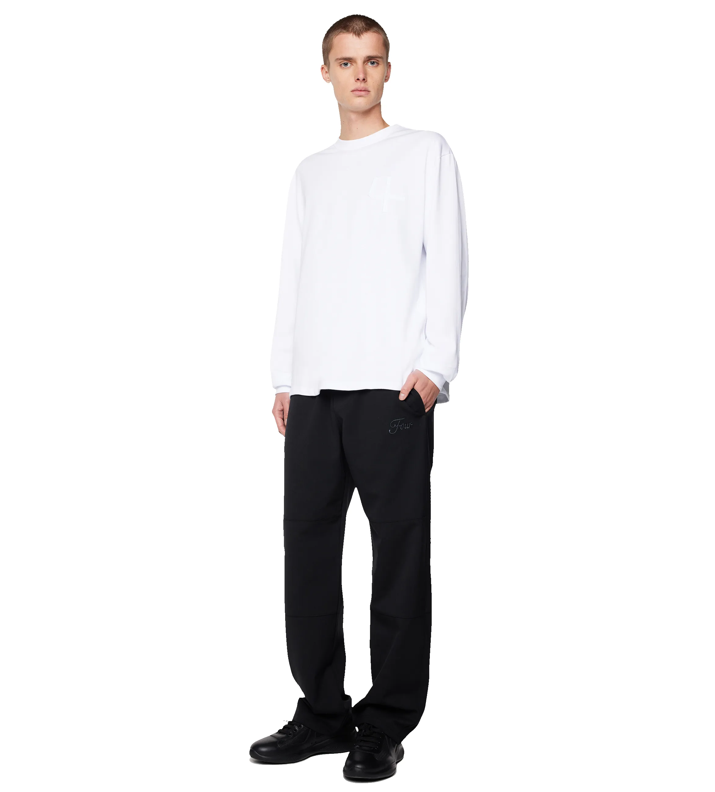 Beltloop Longsleeve White sold by FOUR Amsterdam product image thumbnail 5