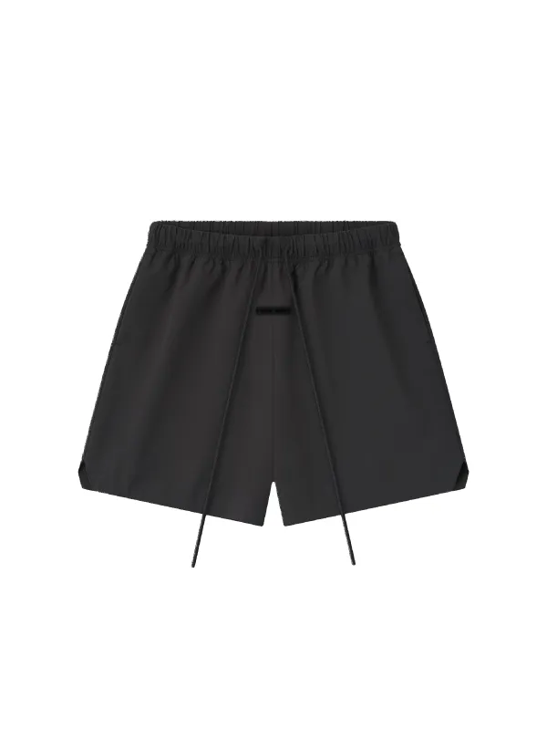 Fear of God Essentials Tech Nylon Classic Short in Vintage Black made by Essentials