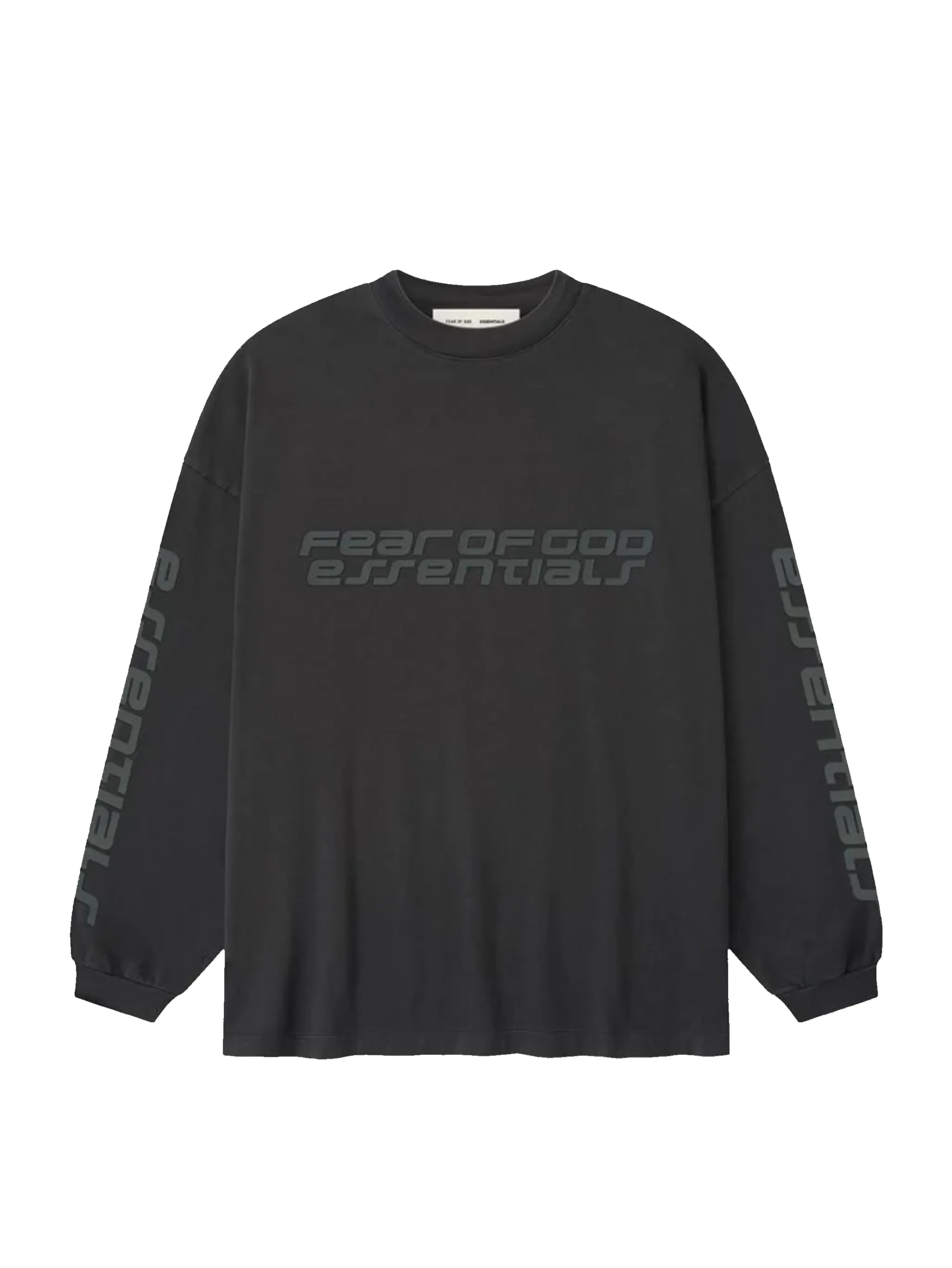 Fear of God Essentials 90s Long Sleeve Tee in Vintage Black sold by FOUR Amsterdam