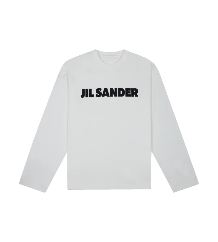 Jil Sander Logo Longsleeve in White sold by FOUR Amsterdam