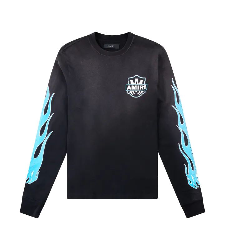 BONES STACKED LONG SLEEVE TEE - Blue | Parallel