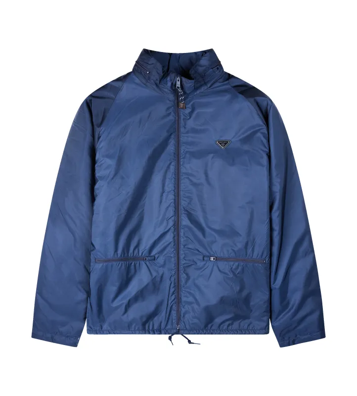 Prada Hooded Re-Nylon Jacket in Blue sold by FOUR Amsterdam