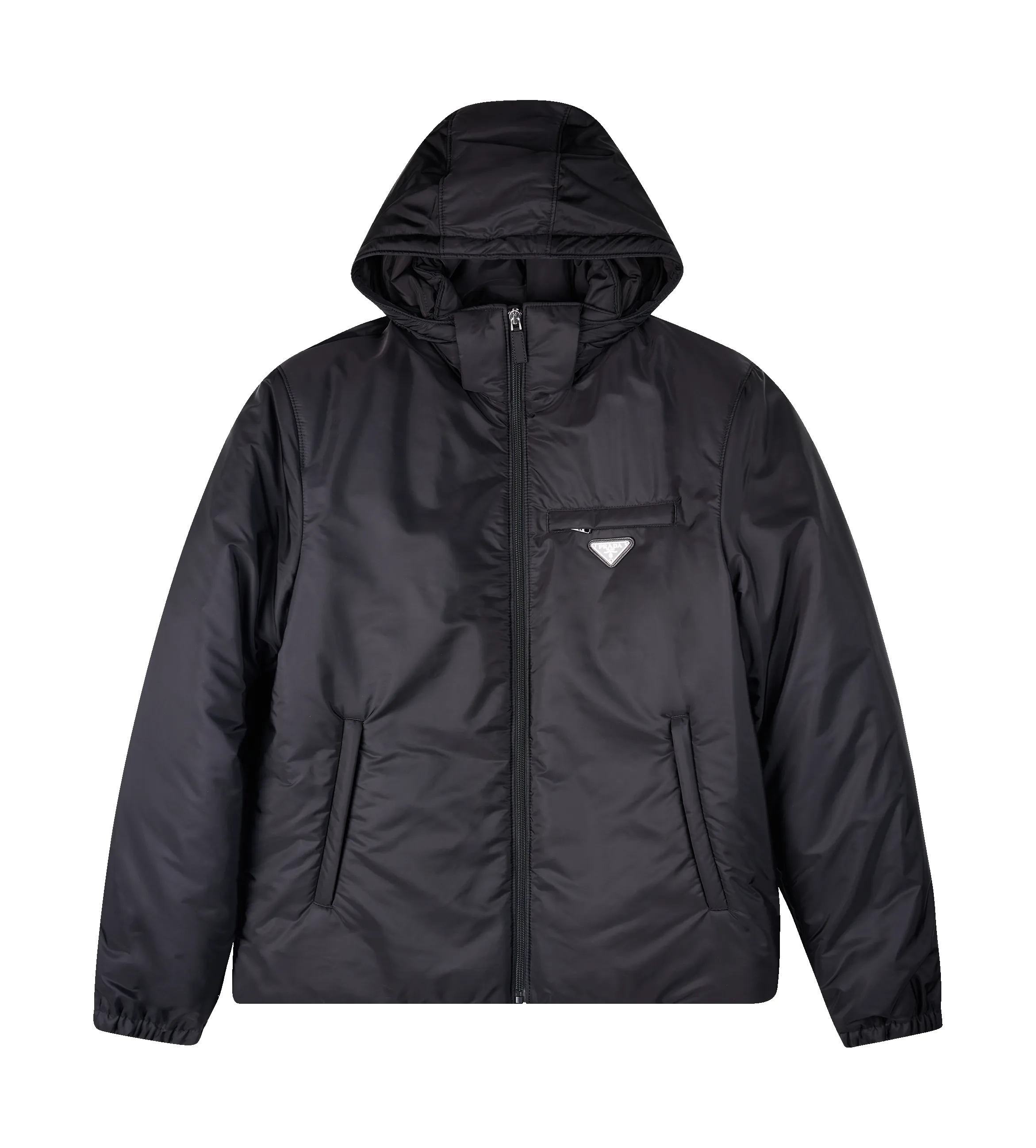Prada Re-Nylon Puffer Jacket in Black sold by FOUR Amsterdam