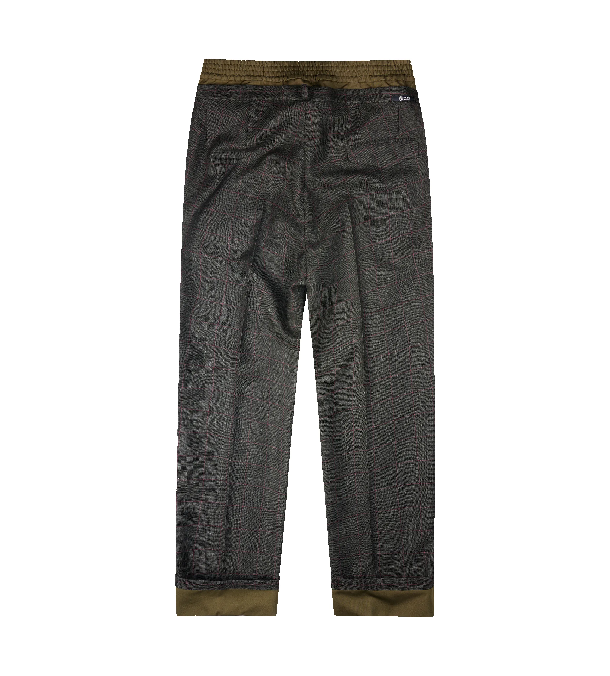Prada Wool pants with cotton details in Forest Green sold by FOUR Amsterdam product image thumbnail 2