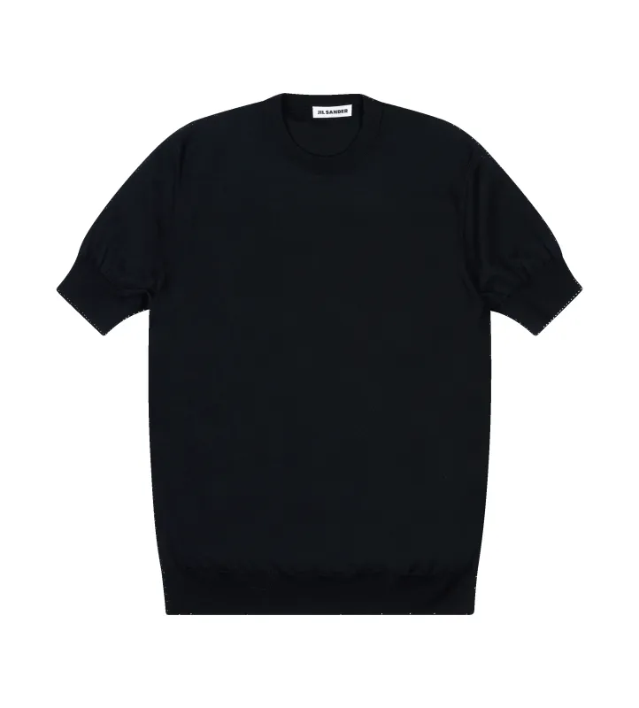 Jil Sander Knitted T-Shirt in Black sold by FOUR Amsterdam