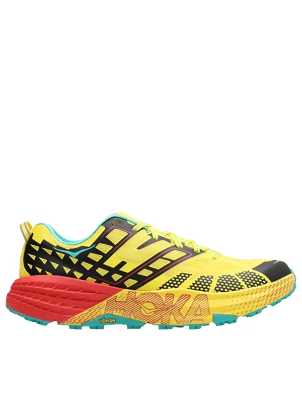 HOKA Speedgoat 2 in Sour Lemon sold by FOUR Amsterdam
