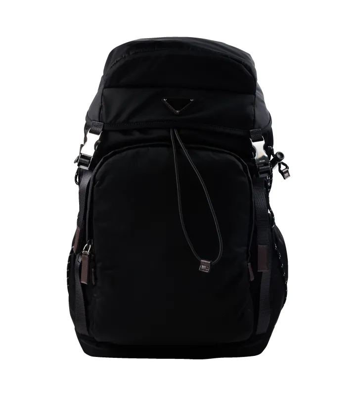 Prada Speedrock Re-Nylon and Leather Backpack - Black made by Prada