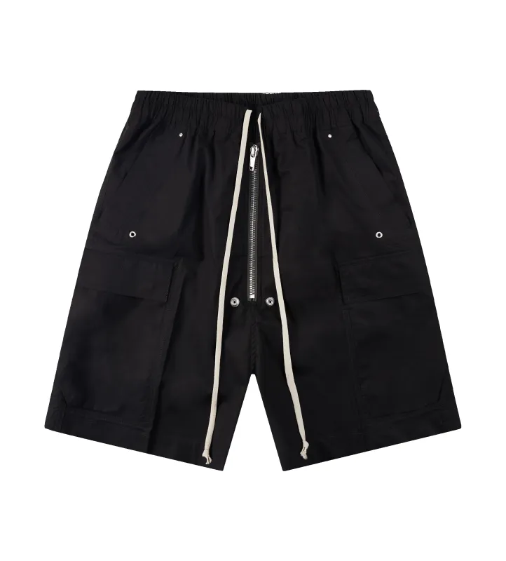 Rick Owens Concordians Cargobela Shorts in Black sold by FOUR Amsterdam