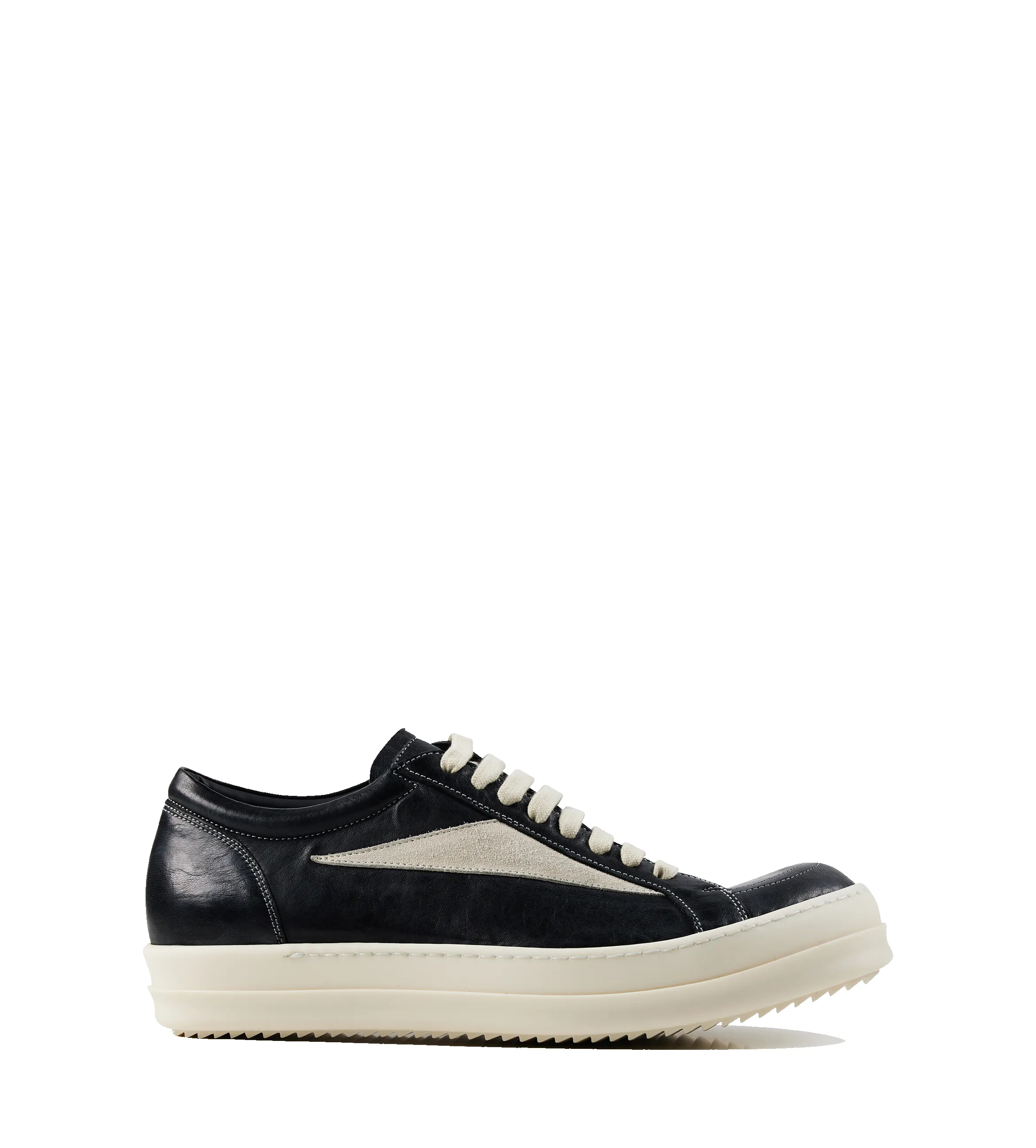Rick Owens Temple Vintage Sneaks in Black/Milk/Milk sold by FOUR Amsterdam
