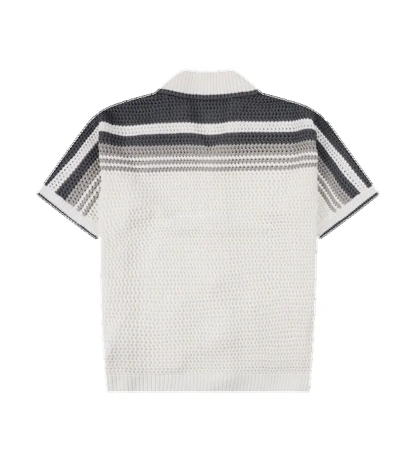 Casablanca Tennis Crochet Shirt in White/Grey sold by FOUR Amsterdam product image thumbnail 2
