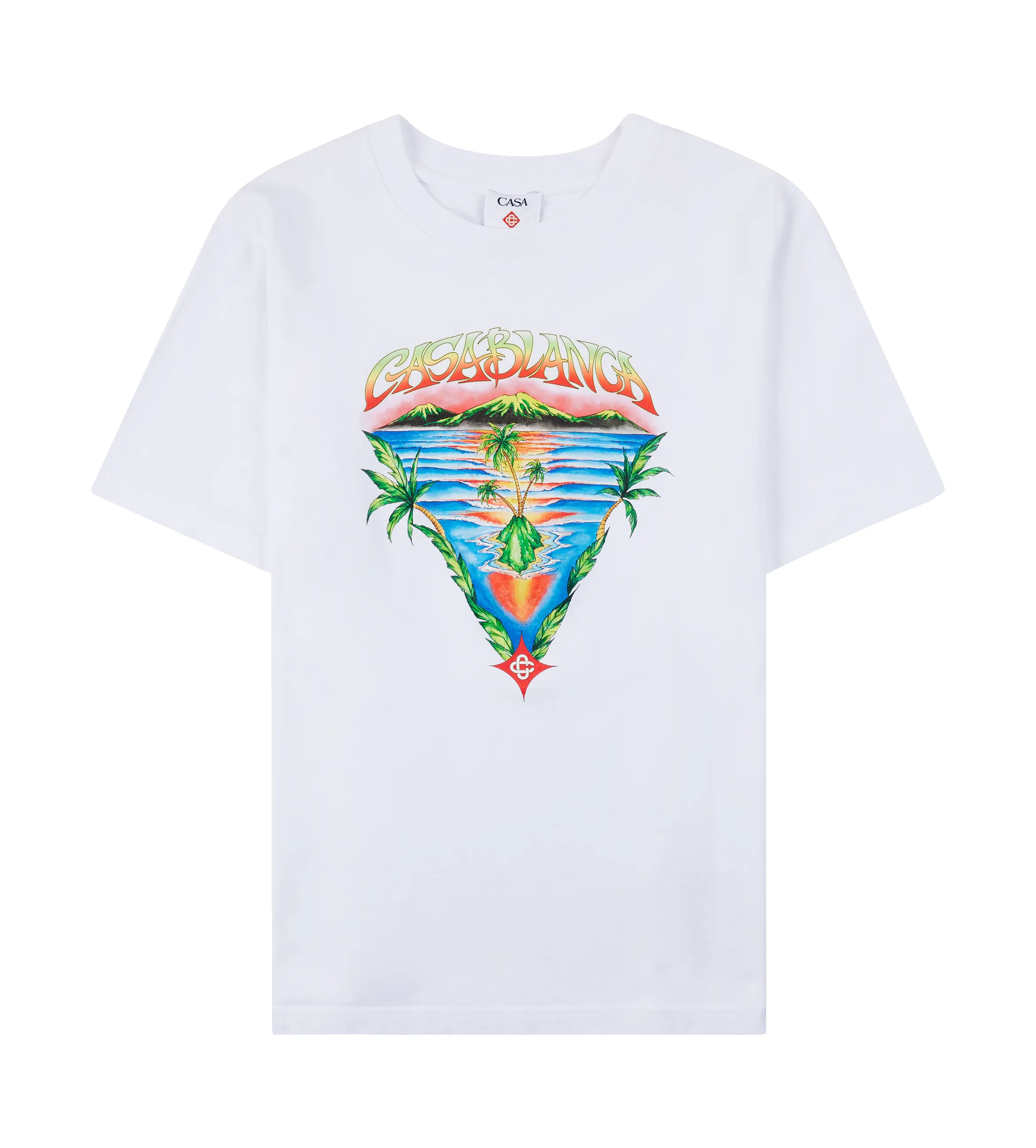 Casablanca Innocence Triangle T-Shirt in White sold by FOUR Amsterdam