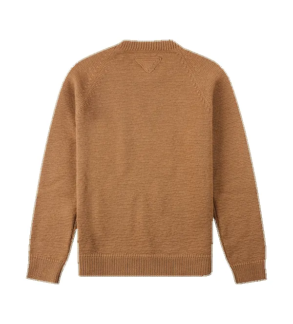 Prada Wool Crew-Neck Sweater in Camel Brown sold by FOUR Amsterdam product image thumbnail 2