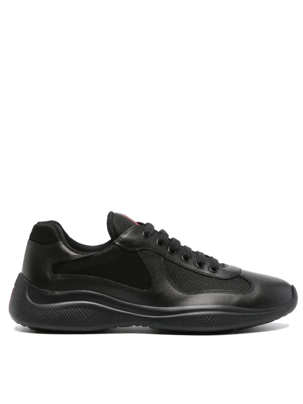 Prada America’s Cup Sneakers in Black made by FOUR Amsterdam