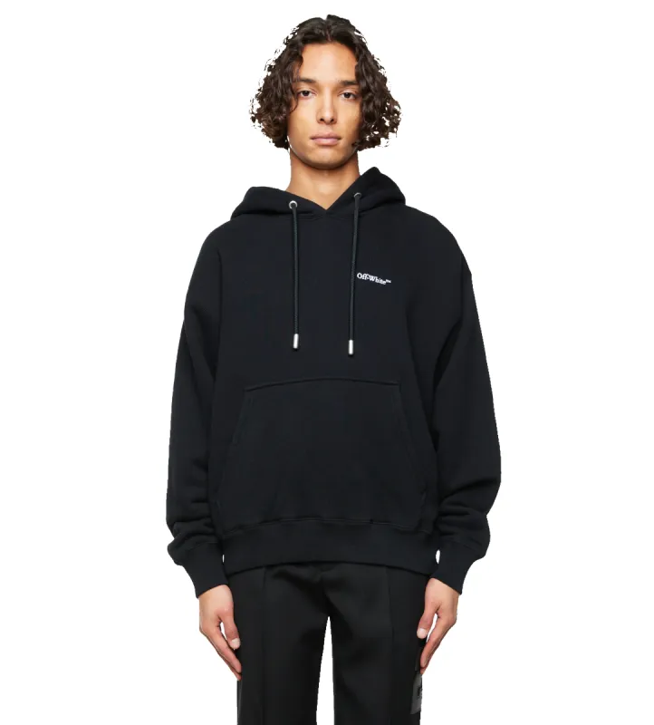 Logo Embroidered Organic Cotton Hoodie Black sold by FOUR Amsterdam