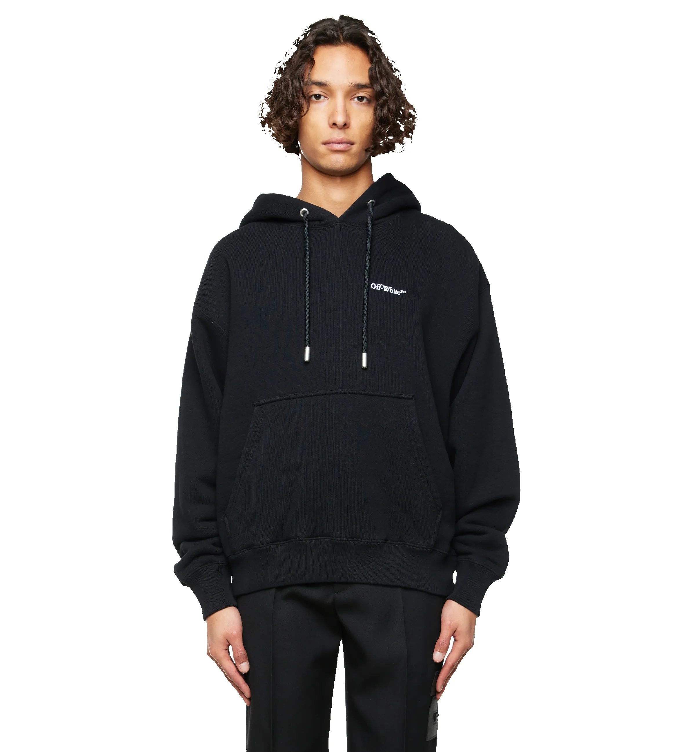 Logo Embroidered Organic Cotton Hoodie Black sold by FOUR Amsterdam