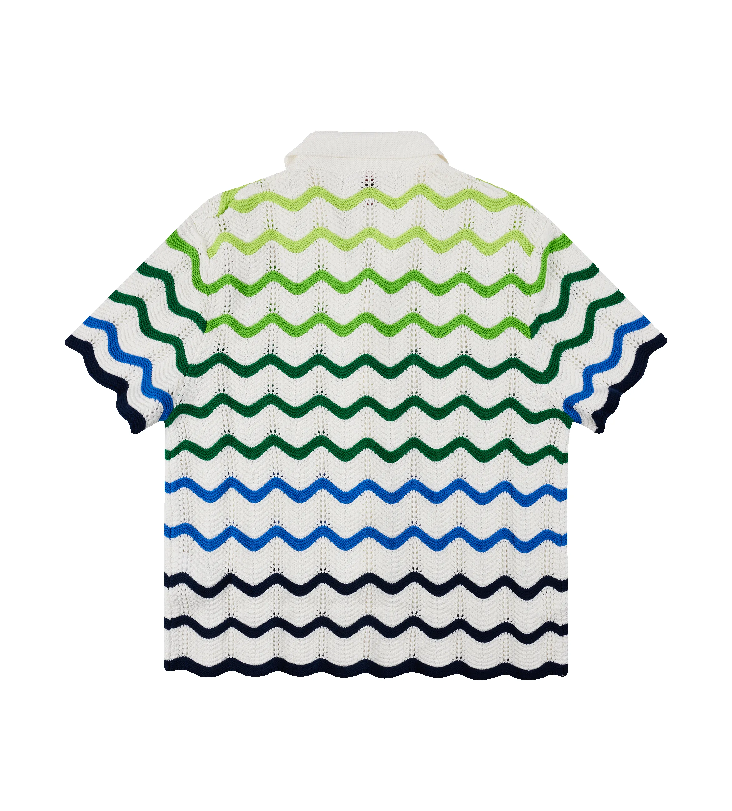 Casablanca Wave Knitted Shirt in White/Green sold by FOUR Amsterdam product image thumbnail 2