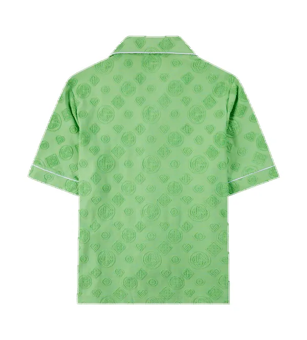 Casablanca Towelling Monogram Short Sleeve Shirt in Green sold by FOUR Amsterdam product image thumbnail 2