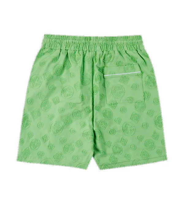 Casablanca Towelling Monogram Shorts in Green sold by FOUR Amsterdam product image thumbnail 2