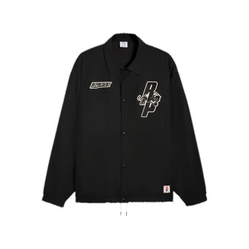 Represent x PUMA Coach Jacket in Black made by Puma
