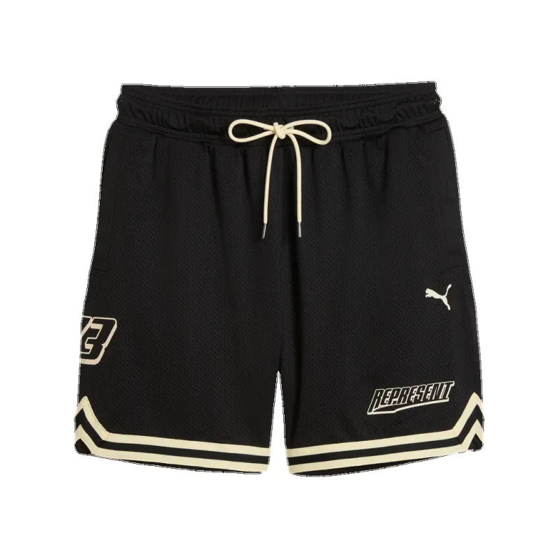 Represent x PUMA Basketball Shorts in Black sold by FOUR Amsterdam