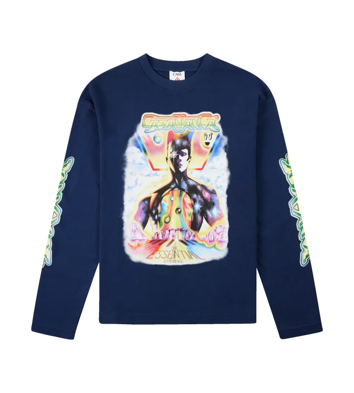 Casablanca Cotton Sweatshirt with Logo in Blue sold by FOUR Amsterdam